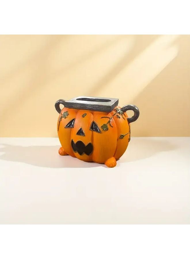 حامل مناشف ورقية برتقالي على شكل قرعة يقطين ديكور منزلي خريف هالوين مطبخ حمام - Image 4